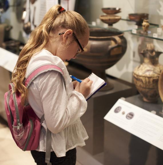 Child in a museum