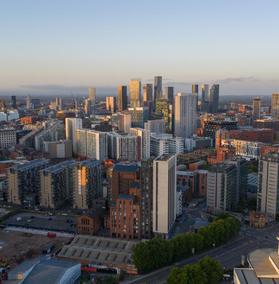 Manchester city centre skyline