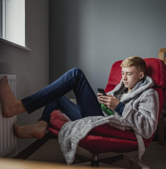 Teenager at home