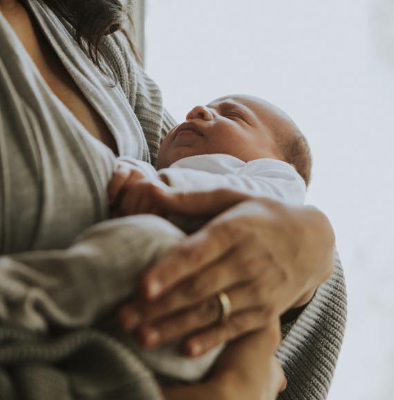 Baby with mother