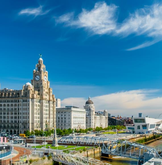 Liverpool skyline on a sunny day
