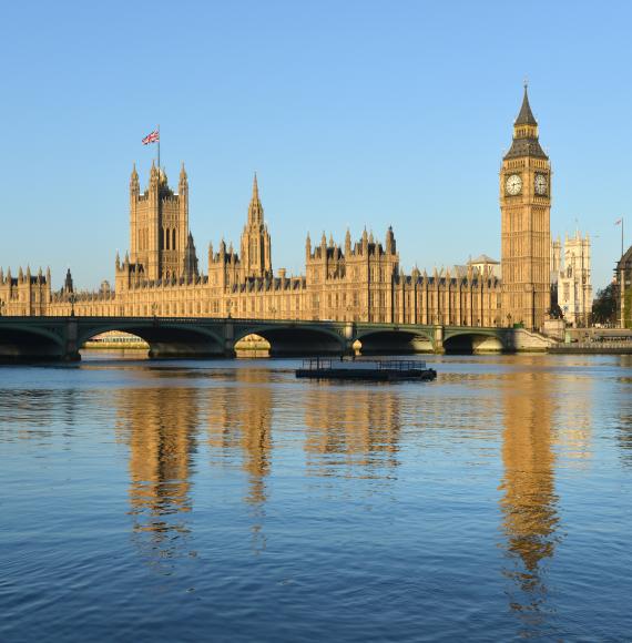 Houses of Parliament, London on a sunny day