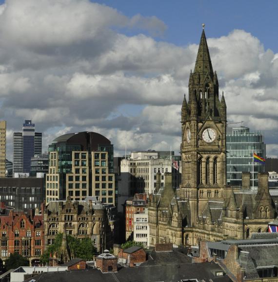 Manchester town hall skyline