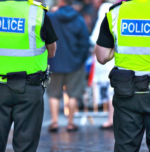 Police officers on patrol