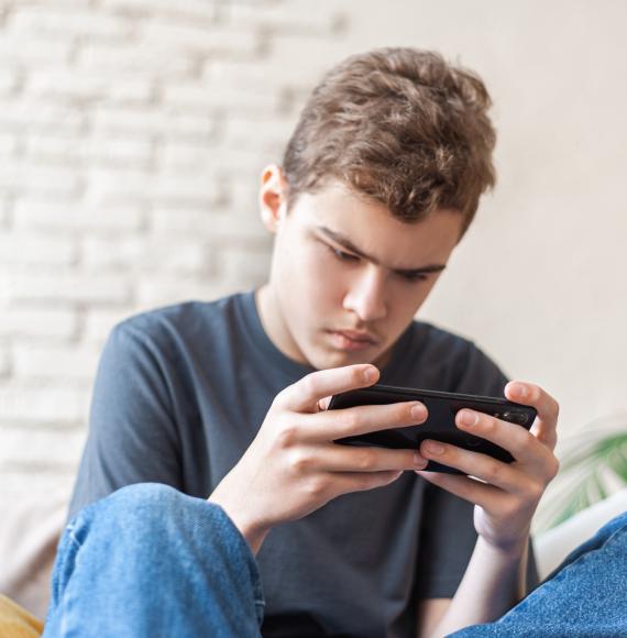 Teenager with autism