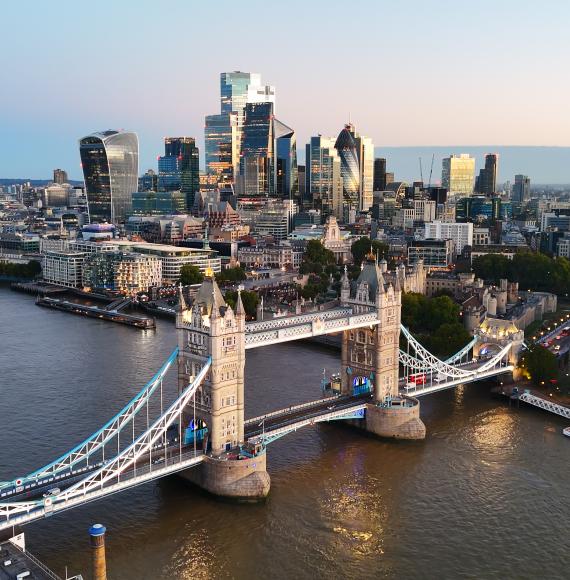 Tower Bridge and London skyline