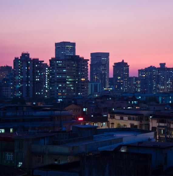 Mumbai skyline at night